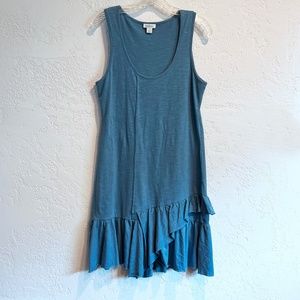 Sundance Sleeveless Cotton Knit Dress, Ruffle Hem, Sz S, Casual, Spring Dress